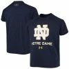 Youth Under Armour Navy Notre Dame Fighting Irish Logo Lockup Performance T-Shirt