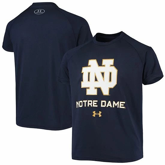 Youth Under Armour Navy Notre Dame Fighting Irish Logo Lockup Performance T-Shirt 1 Youth Under Armour Navy Notre Dame Fighting Irish Logo Lockup Performance T-Shirt