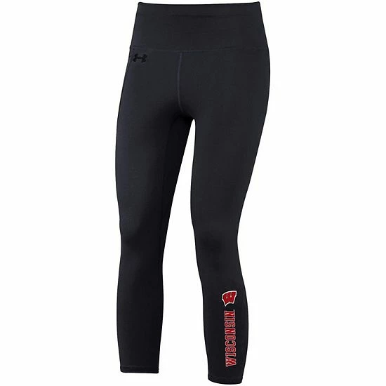 Women's Under Armour Black Wisconsin Badgers Motion Performance Ankle-Cropped Leggings 3 Women's Under Armour Black Wisconsin Badgers Motion Performance Ankle-Cropped Leggings - Image 3