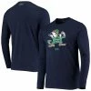 Men's Under Armour Navy Notre Dame Fighting Irish School Logo Mascot Long Sleeve T-Shirt
