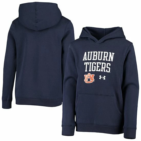 Youth Under Armour Navy Auburn Tigers All Day Pullover Hoodie 2 Youth Under Armour Navy Auburn Tigers All Day Pullover Hoodie - Image 2