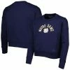 Girls Youth Under Armour Navy Notre Dame Fighting Irish All Day Fleece Pullover Sweatshirt