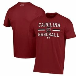 Men's Under Armour Garnet South Carolina Gamecocks Baseball Stack Performance T-Shirt