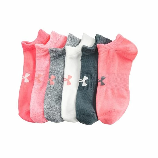 Women's Under Armour 6-Pack Essential No-Show Socks Exuberant Pink 2 Women's Under Armour 6-Pack Essential No-Show Socks Exuberant Pink - Image 2