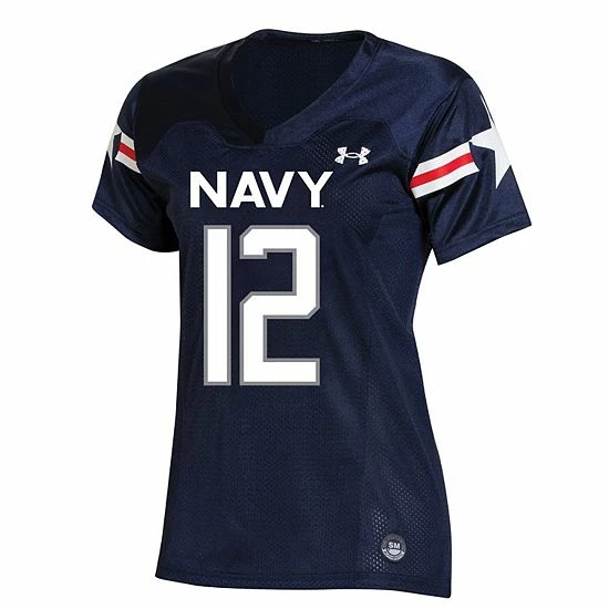 Women's Under Armour #12 Navy Navy Midshipmen Rivalry Replica Jersey 3 Women's Under Armour #12 Navy Navy Midshipmen Rivalry Replica Jersey - Image 3
