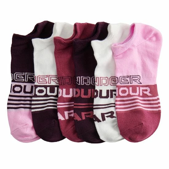 Women's Under Armour 6-Pack Essential No-Show Socks Exuberant Pink 3 Women's Under Armour 6-Pack Essential No-Show Socks Exuberant Pink - Image 3