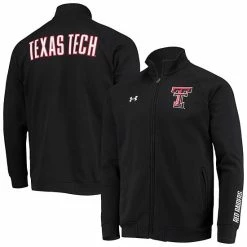Men's Under Armour Black Texas Tech Red Raiders Raglan Game Day Triad Full-Zip Jacket