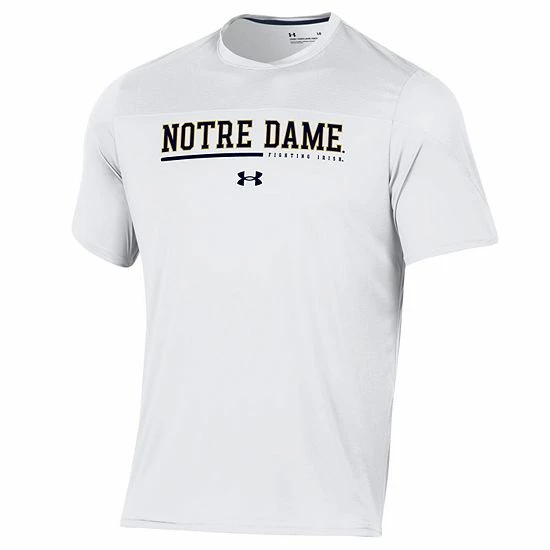 Men's Under Armour White Notre Dame Fighting Irish 2022 Sideline Training Performance T-Shirt 3 Men's Under Armour White Notre Dame Fighting Irish 2022 Sideline Training Performance T-Shirt - Image 3