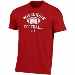 Men's Under Armour Red Wisconsin Badgers Football Practice T-Shirt -Under Armour SHOP unnamed file 10134