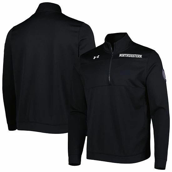Men's Under Armour Black Northwestern Wildcats Universal Mock Neck Half-Zip Jacket 2 Men's Under Armour Black Northwestern Wildcats Universal Mock Neck Half-Zip Jacket - Image 2