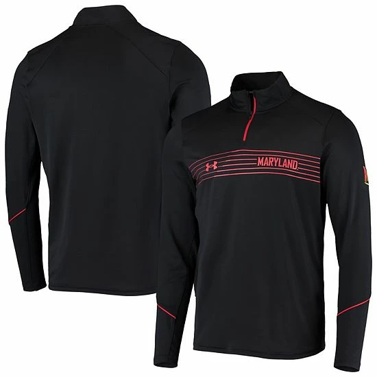 Men's Under Armour Black Maryland Terrapins Sideline Performance Lightweight Quarter-Zip Jacket 2 Men's Under Armour Black Maryland Terrapins Sideline Performance Lightweight Quarter-Zip Jacket - Image 2