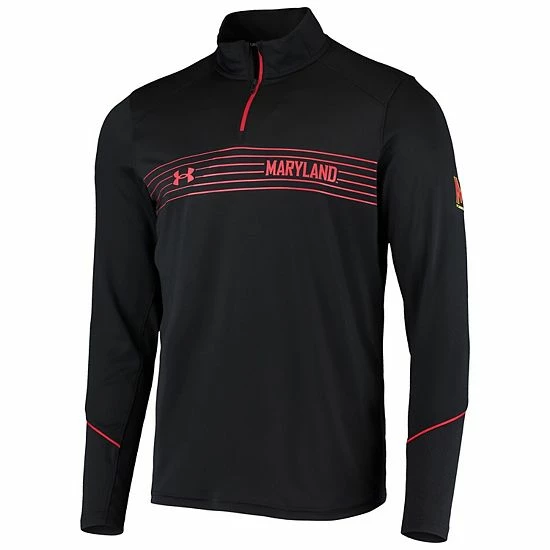 Men's Under Armour Black Maryland Terrapins Sideline Performance Lightweight Quarter-Zip Jacket 3 Men's Under Armour Black Maryland Terrapins Sideline Performance Lightweight Quarter-Zip Jacket - Image 3