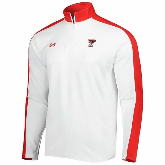 Men's Under Armour White Texas Tech Red Raiders Lightweight Mock Neck Performance Quarter-Zip Jacket 3 Men's Under Armour White Texas Tech Red Raiders Lightweight Mock Neck Performance Quarter-Zip Jacket - Image 3