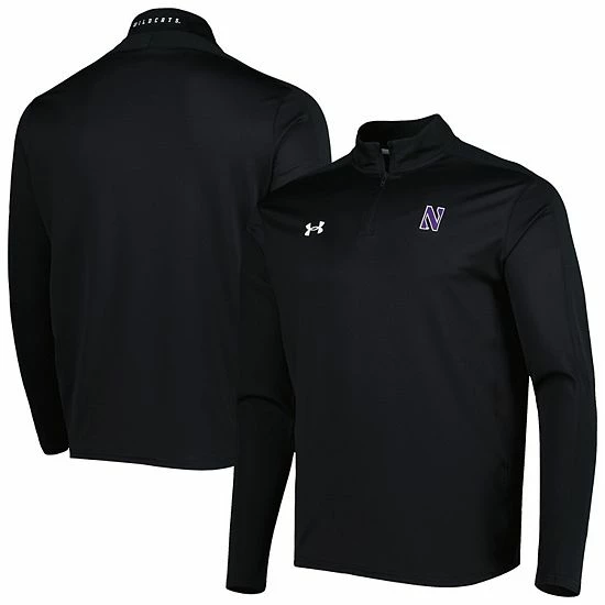 Men's Under Armour Black Northwestern Wildcats Lightweight Mock Neck Performance Quarter-Zip Jacket 1 Men's Under Armour Black Northwestern Wildcats Lightweight Mock Neck Performance Quarter-Zip Jacket