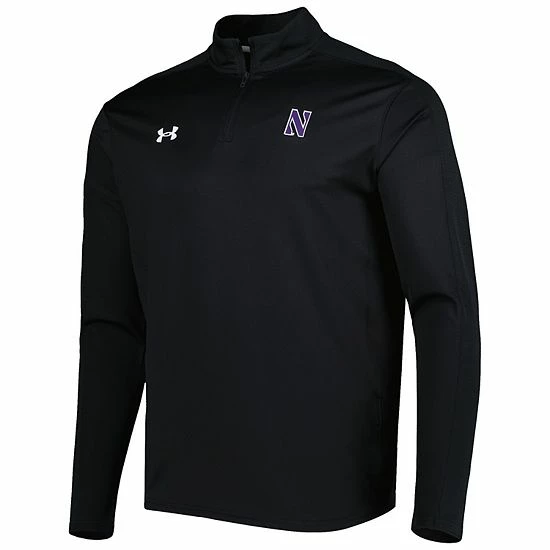Men's Under Armour Black Northwestern Wildcats Lightweight Mock Neck Performance Quarter-Zip Jacket 3 Men's Under Armour Black Northwestern Wildcats Lightweight Mock Neck Performance Quarter-Zip Jacket - Image 3