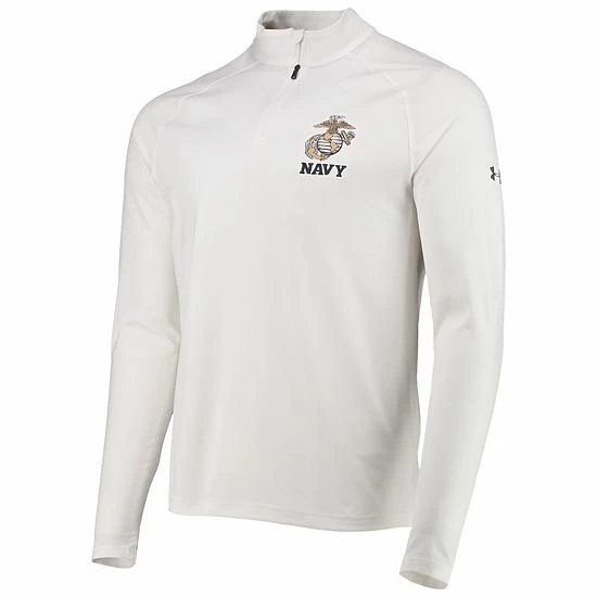 Men's Under Armour White Navy Midshipmen Rivalry USMC Team Issue 2.0 Special Game Quarter-Zip Jacket 3 Men's Under Armour White Navy Midshipmen Rivalry USMC Team Issue 2.0 Special Game Quarter-Zip Jacket - Image 3
