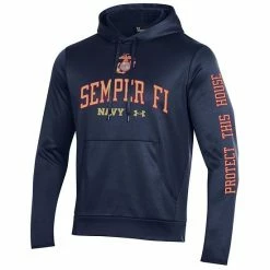 Men's Under Armour Navy Navy Midshipmen Rivalry USMC 2-Hit Fleece Pullover Hoodie -Under Armour SHOP unnamed file 10196