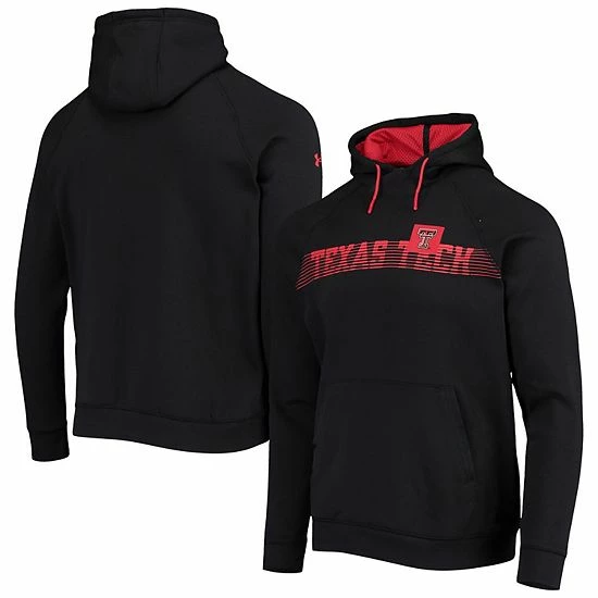 Men's Under Armour Black Texas Tech Red Raiders 2021 Sideline Fleece Raglan Pullover Hoodie 1 Men's Under Armour Black Texas Tech Red Raiders 2021 Sideline Fleece Raglan Pullover Hoodie