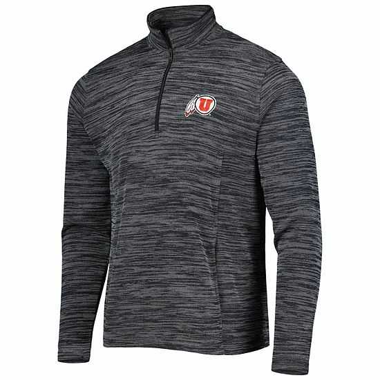 Men's Under Armour Black Utah Utes Tempo Fleece Quarter-Zip Jacket 3 Men's Under Armour Black Utah Utes Tempo Fleece Quarter-Zip Jacket - Image 3
