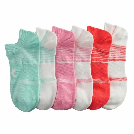 Women's Under Armour 6-Pack Essential No-Show Socks Exuberant Pink 14 Women's Under Armour 6-Pack Essential No-Show Socks Exuberant Pink - Image 14