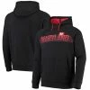 Men's Under Armour Black Maryland Terrapins 2021 Sideline Fleece Raglan Pullover Hoodie