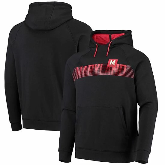 Men's Under Armour Black Maryland Terrapins 2021 Sideline Fleece Raglan Pullover Hoodie 2 Men's Under Armour Black Maryland Terrapins 2021 Sideline Fleece Raglan Pullover Hoodie - Image 2