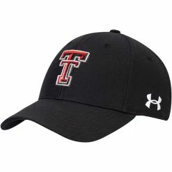 Men's Under Armour Black Texas Tech Red Raiders Classic Structured Adjustable Hat