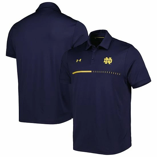 Men's Under Armour Navy Notre Dame Fighting Irish Title Performance Polo 1 Men's Under Armour Navy Notre Dame Fighting Irish Title Performance Polo