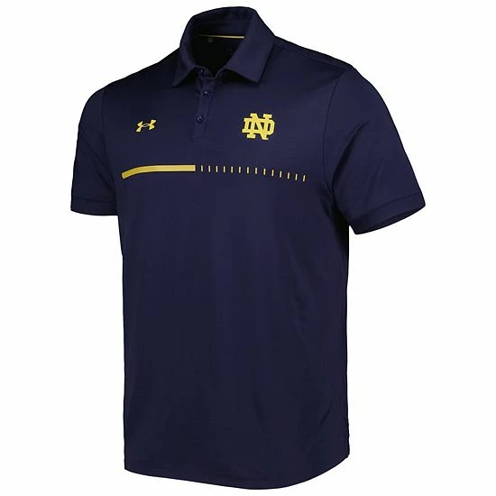 Men's Under Armour Navy Notre Dame Fighting Irish Title Performance Polo 3 Men's Under Armour Navy Notre Dame Fighting Irish Title Performance Polo - Image 3