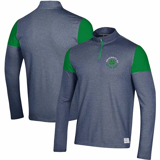 Men's Under Armour Navy Notre Dame Fighting Irish Gameday Tri-Blend Quarter-Zip Jacket 1 Men's Under Armour Navy Notre Dame Fighting Irish Gameday Tri-Blend Quarter-Zip Jacket