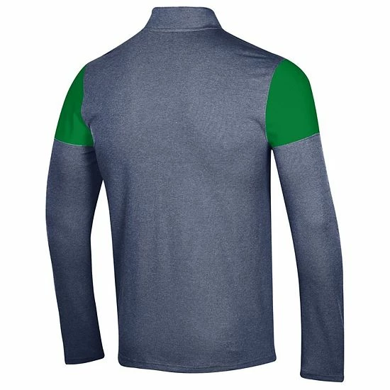 Men's Under Armour Navy Notre Dame Fighting Irish Gameday Tri-Blend Quarter-Zip Jacket 4 Men's Under Armour Navy Notre Dame Fighting Irish Gameday Tri-Blend Quarter-Zip Jacket - Image 4