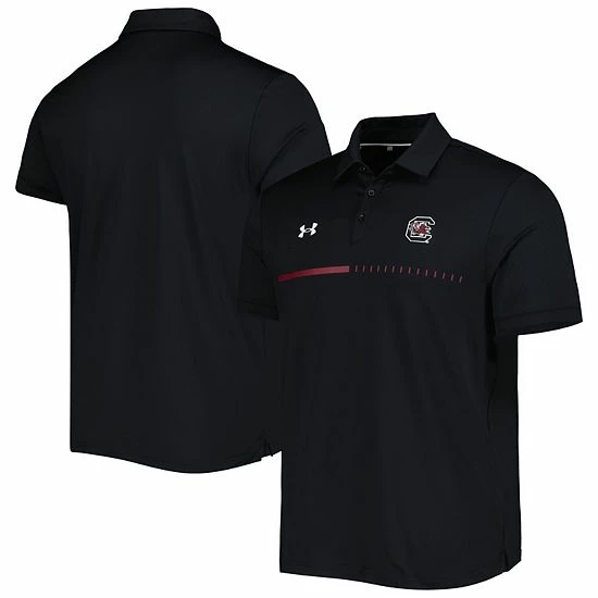 Men's Under Armour Black South Carolina Gamecocks Title Performance Polo 2 Men's Under Armour Black South Carolina Gamecocks Title Performance Polo - Image 2