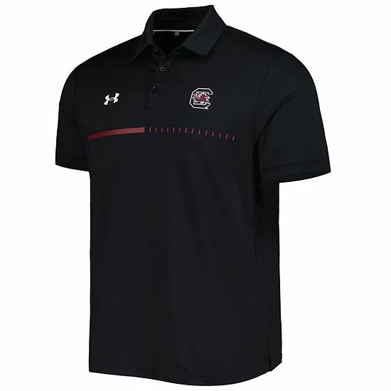 Men's Under Armour Black South Carolina Gamecocks Title Performance Polo 3 Men's Under Armour Black South Carolina Gamecocks Title Performance Polo - Image 3