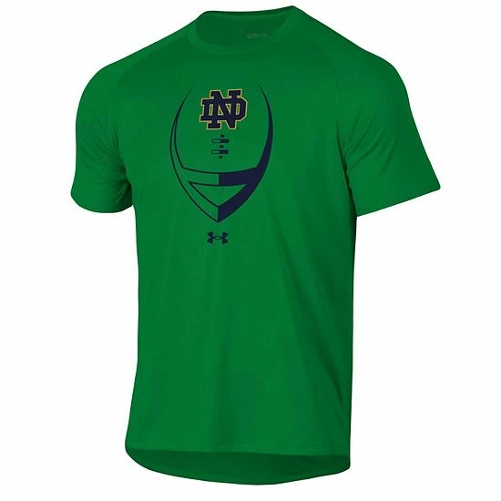 Men's Under Armour Green Notre Dame Fighting Irish Football Icon Raglan Performance T-Shirt 3 Men's Under Armour Green Notre Dame Fighting Irish Football Icon Raglan Performance T-Shirt - Image 3