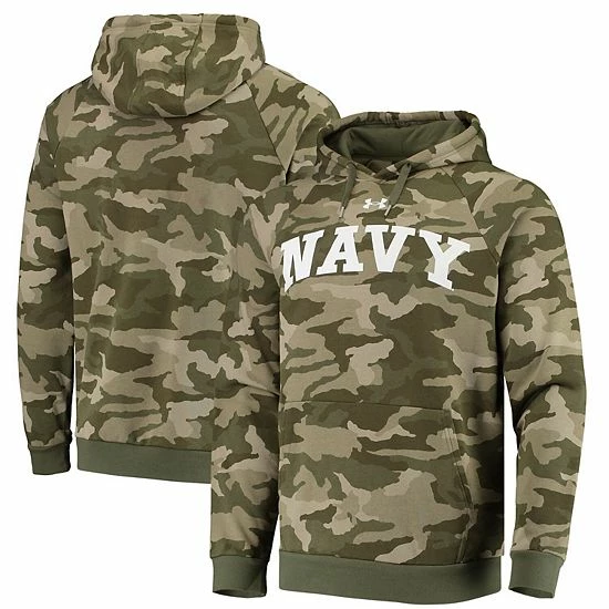 Men's Under Armour Camo Navy Midshipmen All Day Raglan Pullover Hoodie 2 Men's Under Armour Camo Navy Midshipmen All Day Raglan Pullover Hoodie - Image 2