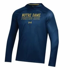Men's Under Armour Navy Notre Dame Fighting Irish Performance Raglan Sideline Hooded Long Sleeve T-Shirt -Under Armour SHOP unnamed file 10367