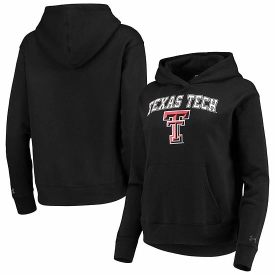 Women's Under Armour Black Texas Tech Red Raiders All Day Team Fleece Pullover Hoodie 1 Women's Under Armour Black Texas Tech Red Raiders All Day Team Fleece Pullover Hoodie