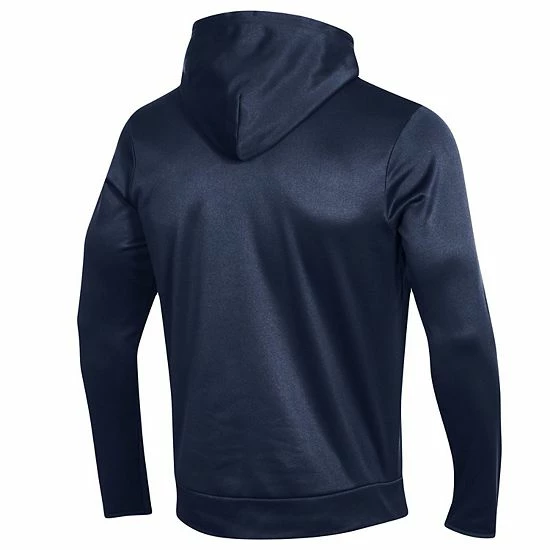 Men's Under Armour Navy Navy Midshipmen Logo Stripe Fleece Pullover Hoodie 4 Men's Under Armour Navy Navy Midshipmen Logo Stripe Fleece Pullover Hoodie - Image 4
