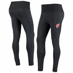 Women's Under Armour Black Wisconsin Badgers Carbonized High-Waisted Performance Leggings