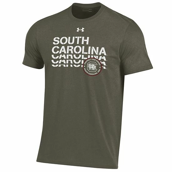 Men's Under Armour Olive South Carolina Gamecocks Freedom Repeat Performance T-Shirt 3 Men's Under Armour Olive South Carolina Gamecocks Freedom Repeat Performance T-Shirt - Image 3