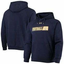 Men's Under Armour Navy Navy Midshipmen 2021 Sideline Football All-Day Raglan Pullover Hoodie