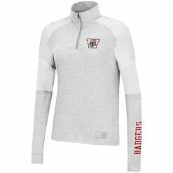 Women's Under Armour Heathered Gray Wisconsin Badgers Sleeve Hit Raglan Quarter-Zip Jacket 5 Women's Under Armour Heathered Gray Wisconsin Badgers Sleeve Hit Raglan Quarter-Zip Jacket -Under Armour SHOP unnamed file 10455