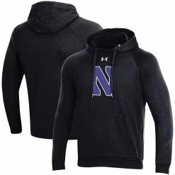 Men's Under Armour Black Northwestern Wildcats Primary School Logo All Day Raglan Pullover Hoodie