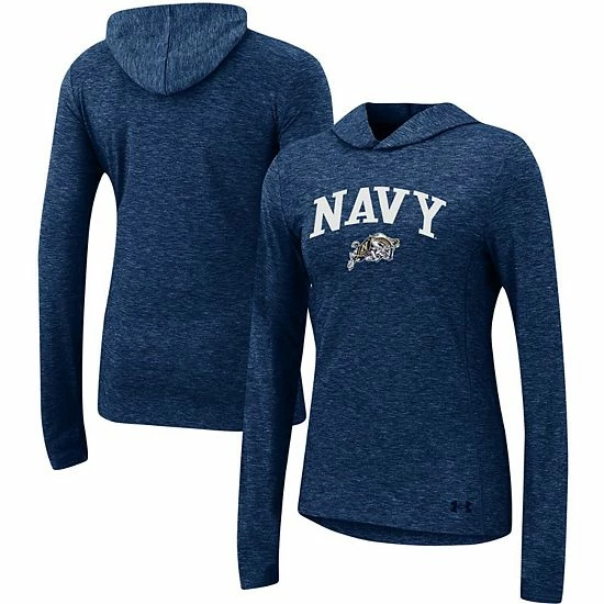 Women's Under Armour Navy Navy Midshipmen Breezy Performance Pullover Hoodie 1 Women's Under Armour Navy Navy Midshipmen Breezy Performance Pullover Hoodie