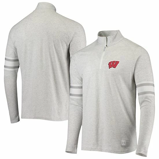 Men's Under Armour Gray Wisconsin Badgers Game Day Quarter-Zip Top 1 Men's Under Armour Gray Wisconsin Badgers Game Day Quarter-Zip Top