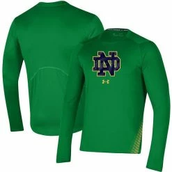 Men's Under Armour Green Notre Dame Fighting Irish 2021 Sideline Training Performance Long Sleeve T-Shirt