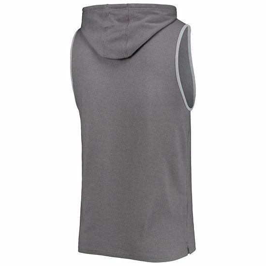 Men's Under Armour Gray Wisconsin Badgers Sleeveless Pullover Hoodie 4 Men's Under Armour Gray Wisconsin Badgers Sleeveless Pullover Hoodie - Image 4
