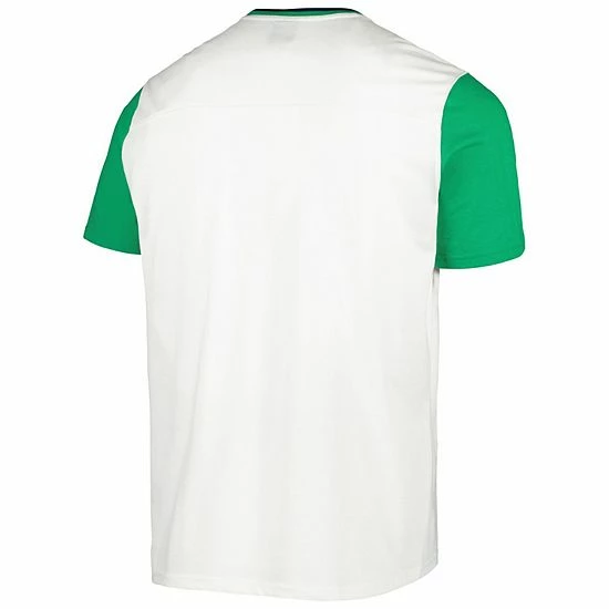 Men's Under Armour White/Green Notre Dame Fighting Irish Iconic Block T-Shirt 4 Men's Under Armour White/Green Notre Dame Fighting Irish Iconic Block T-Shirt - Image 4