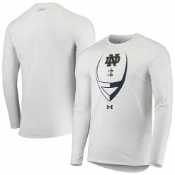 Men's Under Armour White Notre Dame Fighting Irish Football Icon Raglan Long Sleeve T-Shirt