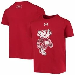 Youth Under Armour Red Wisconsin Badgers Vault Logo T-Shirt